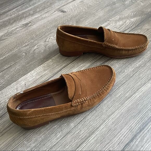 Trask “Sadler” Suede Leather Brown Penny Loafer main image 11